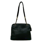 Chanel Card Vintage Logo Caviar Leather Chain Shoulder Bag Black — view 3