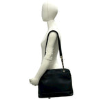 Chanel Card Vintage Logo Caviar Leather Chain Shoulder Bag Black — view 2