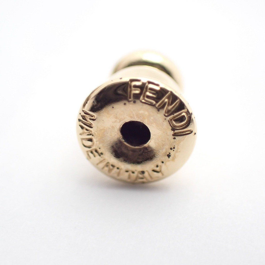 Fendi O-rock Earrings Gold Color Rhinestone Pawn — view 6