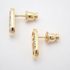 Fendi O-rock Earrings Gold Color Rhinestone Pawn — view 2