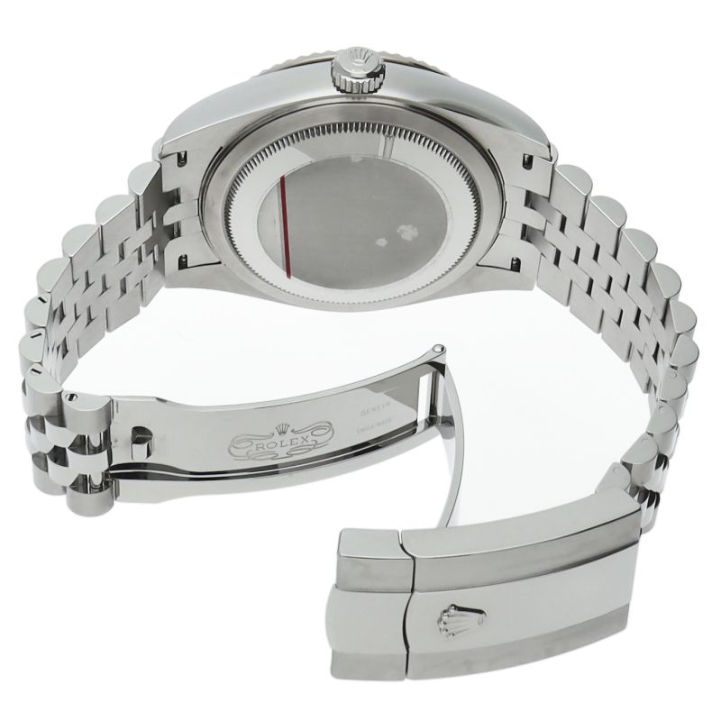Rolex Sky Dweller Watch Jubilee Box 18k White Gold SS Black — view 5