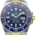 Rolex Submariner Date Watch Blue Box 18k Yellow Gold SS