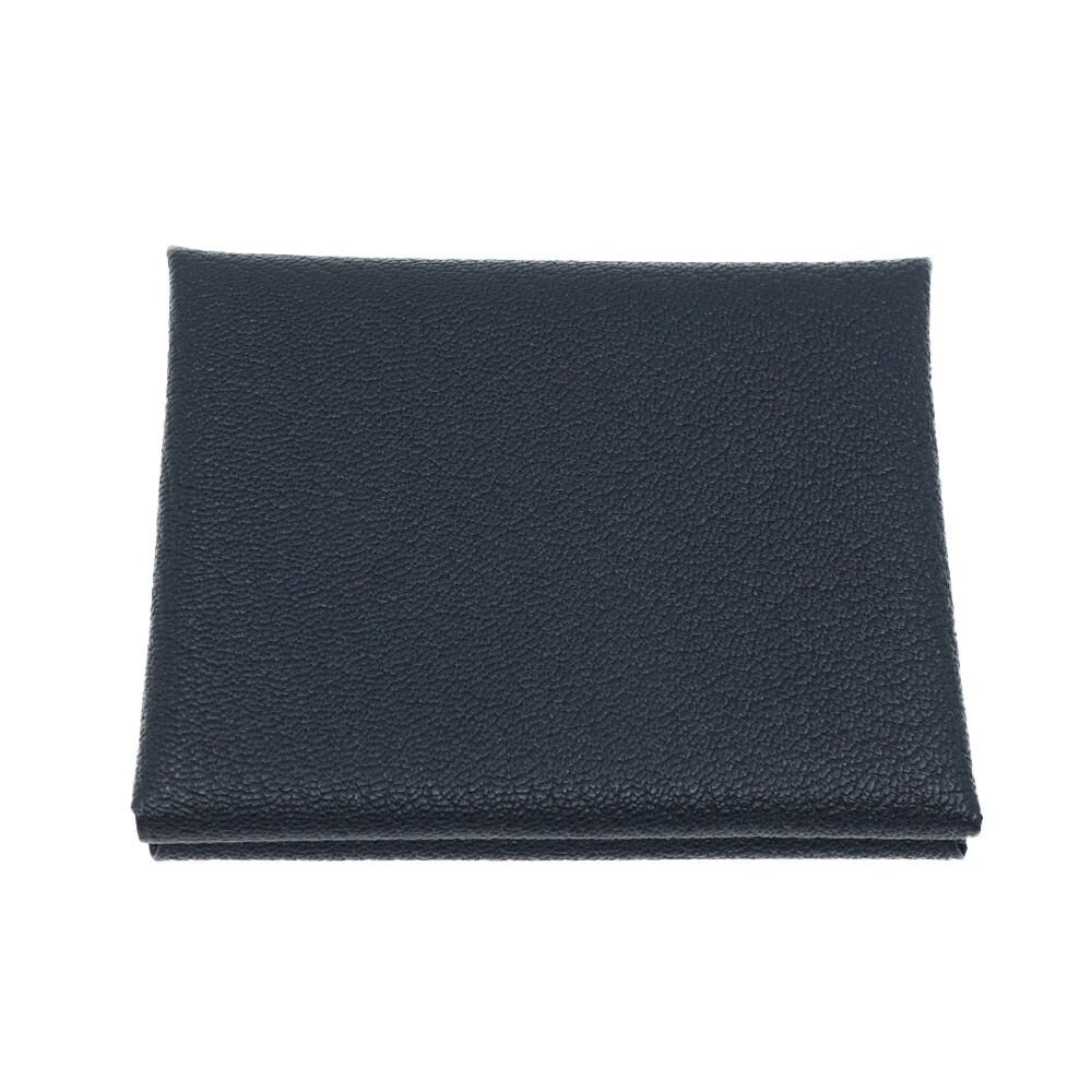 Hermes Calvi Duo Leather Black Silver Coin Case Box — view 2