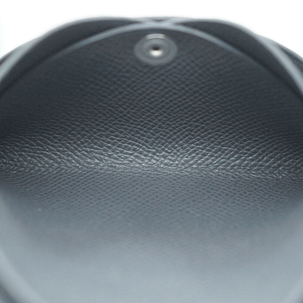Hermes Calvi Duo Leather Ardoise Gray Silver Coin Case Box — view 8