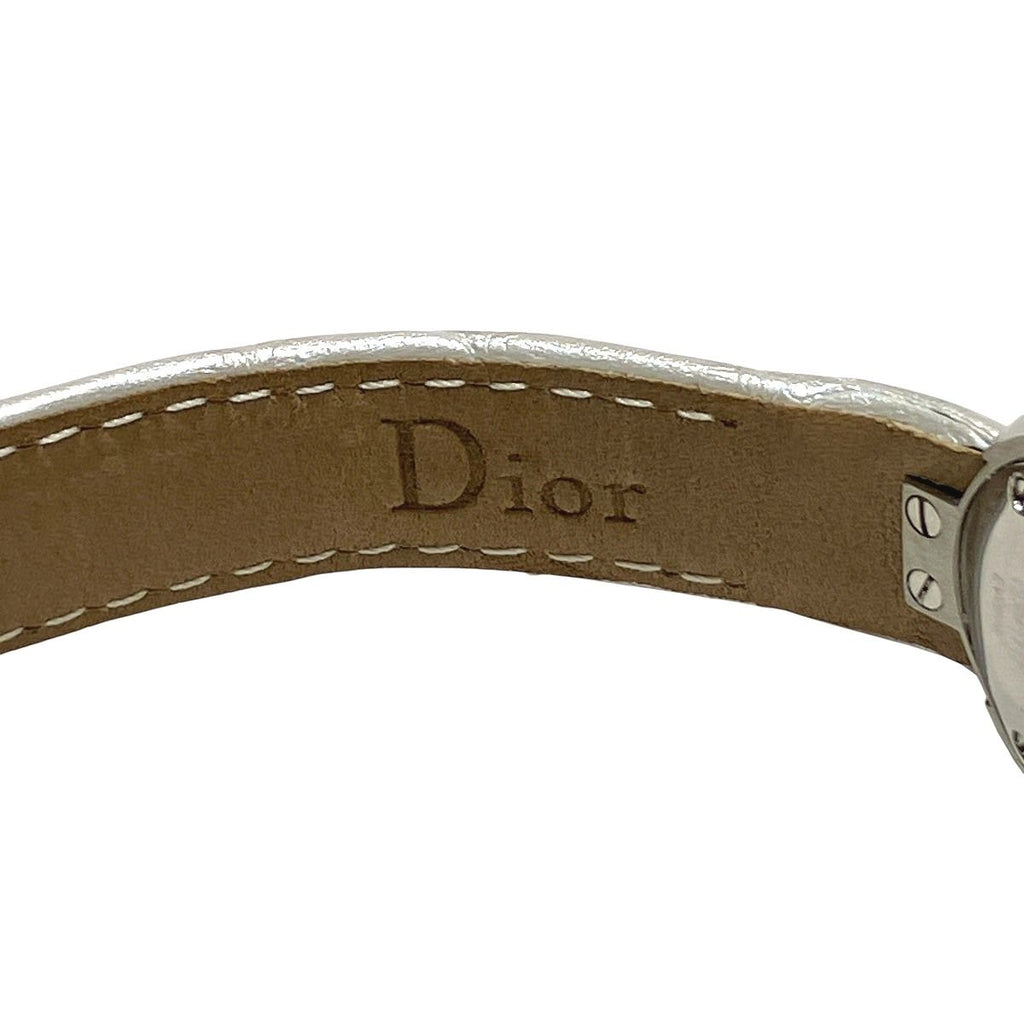 Dior Watch SS Leather Quartz White Shell Dial — view 8