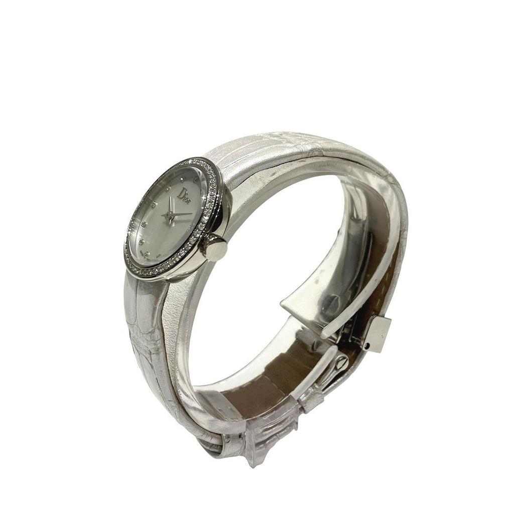 Dior Watch SS Leather Quartz White Shell Dial — view 2