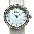 Dior Watch SS Leather Quartz White Shell Dial