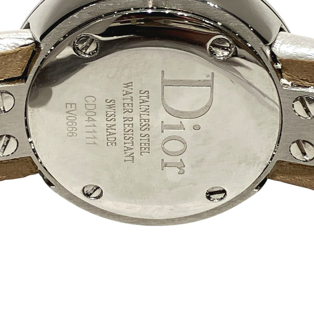 Dior Watch SS Leather Quartz White Shell Dial — view 5