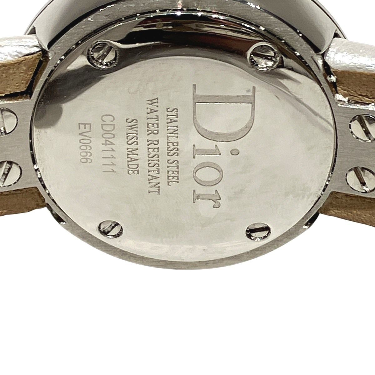 Dior Watch SS Leather Quartz White Shell Dial — view 5