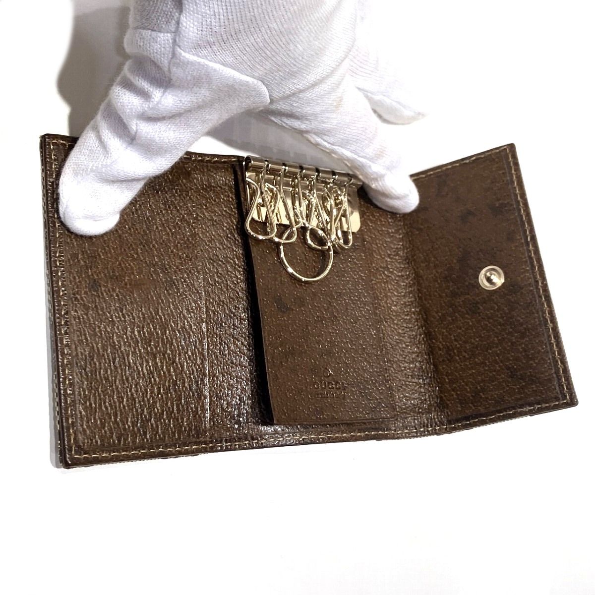 Gucci GG Canvas Key Case Key Holder — view 3