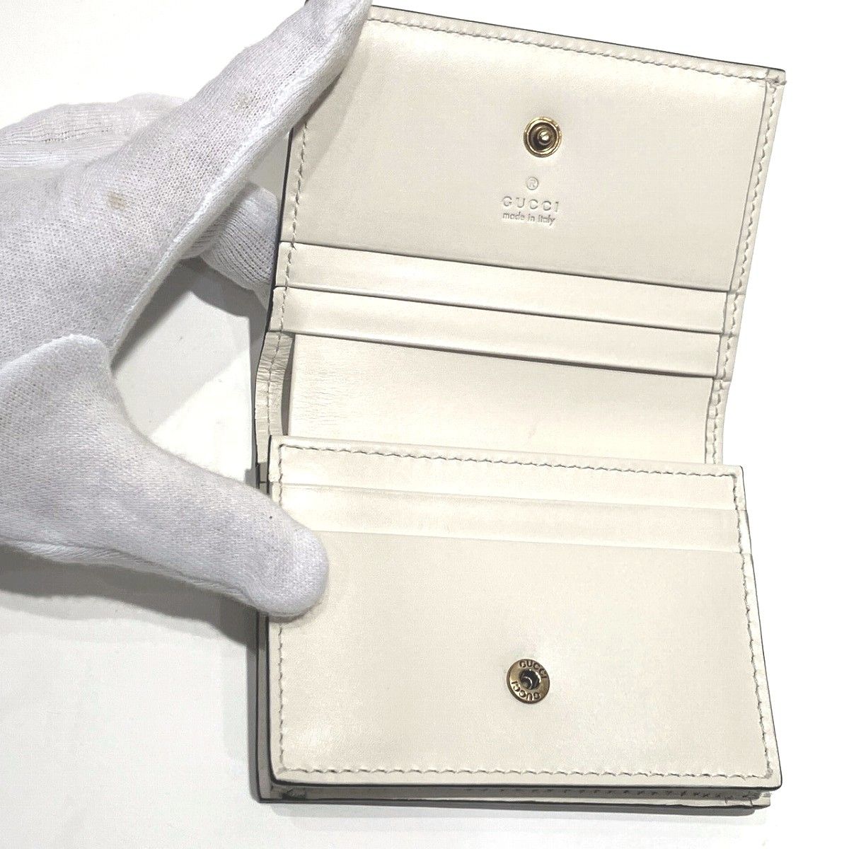 Gucci Cherry Mini Wallet Guccissima Bifold Leather — view 3