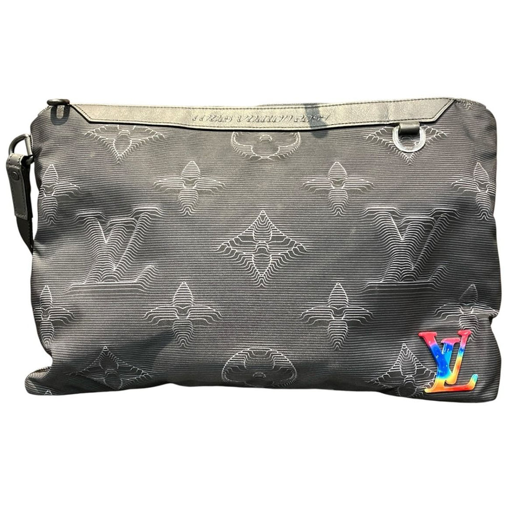 Louis Vuitton Pochette Reversible Monogram Clutch Nylon Canvas