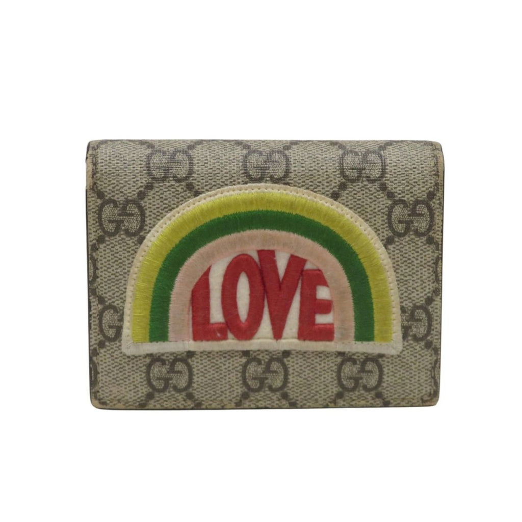 Gucci Half Wallet GG Supreme Bifold Leather