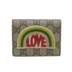 Gucci Half Wallet GG Supreme Bifold Leather