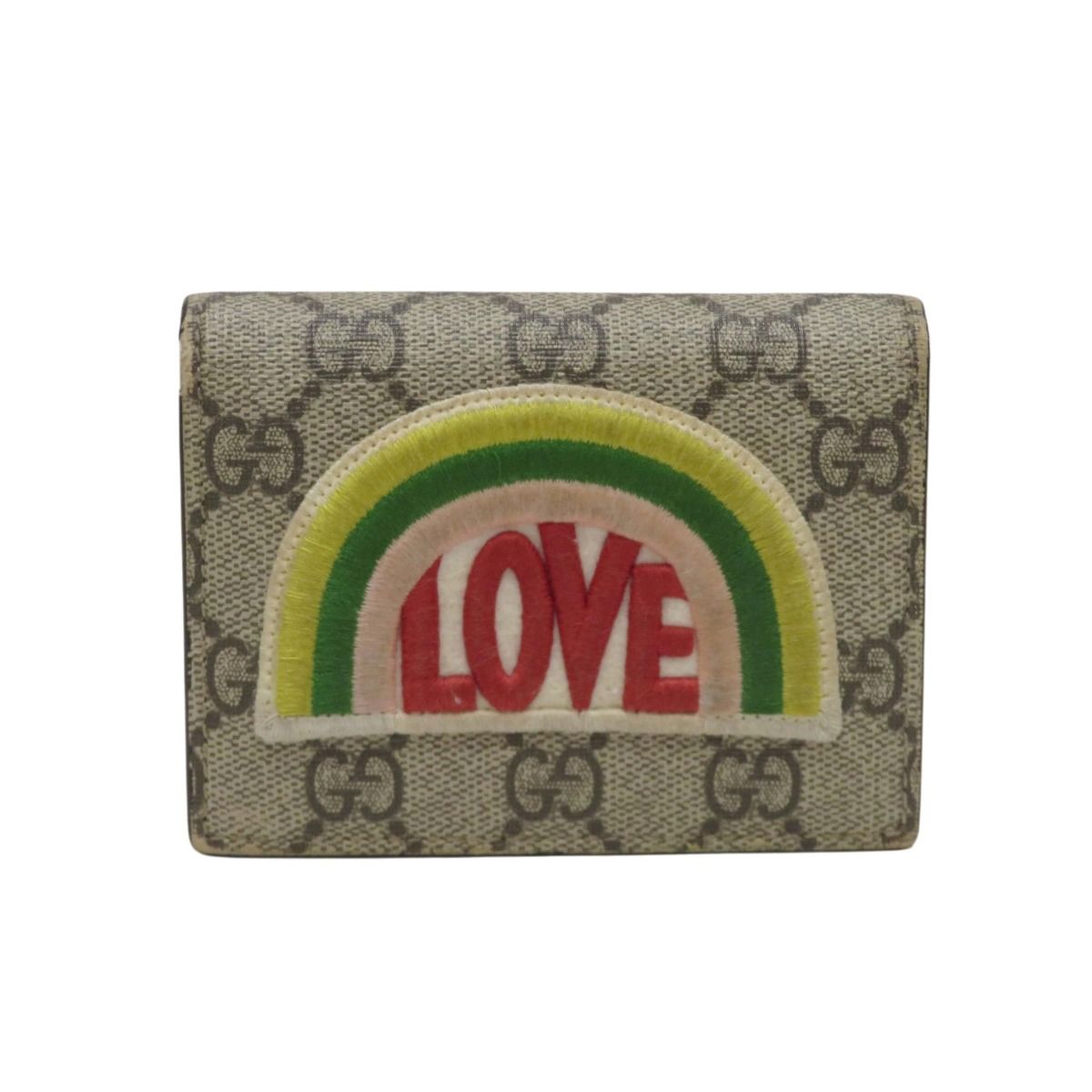 Gucci Half Wallet GG Supreme Bifold Leather