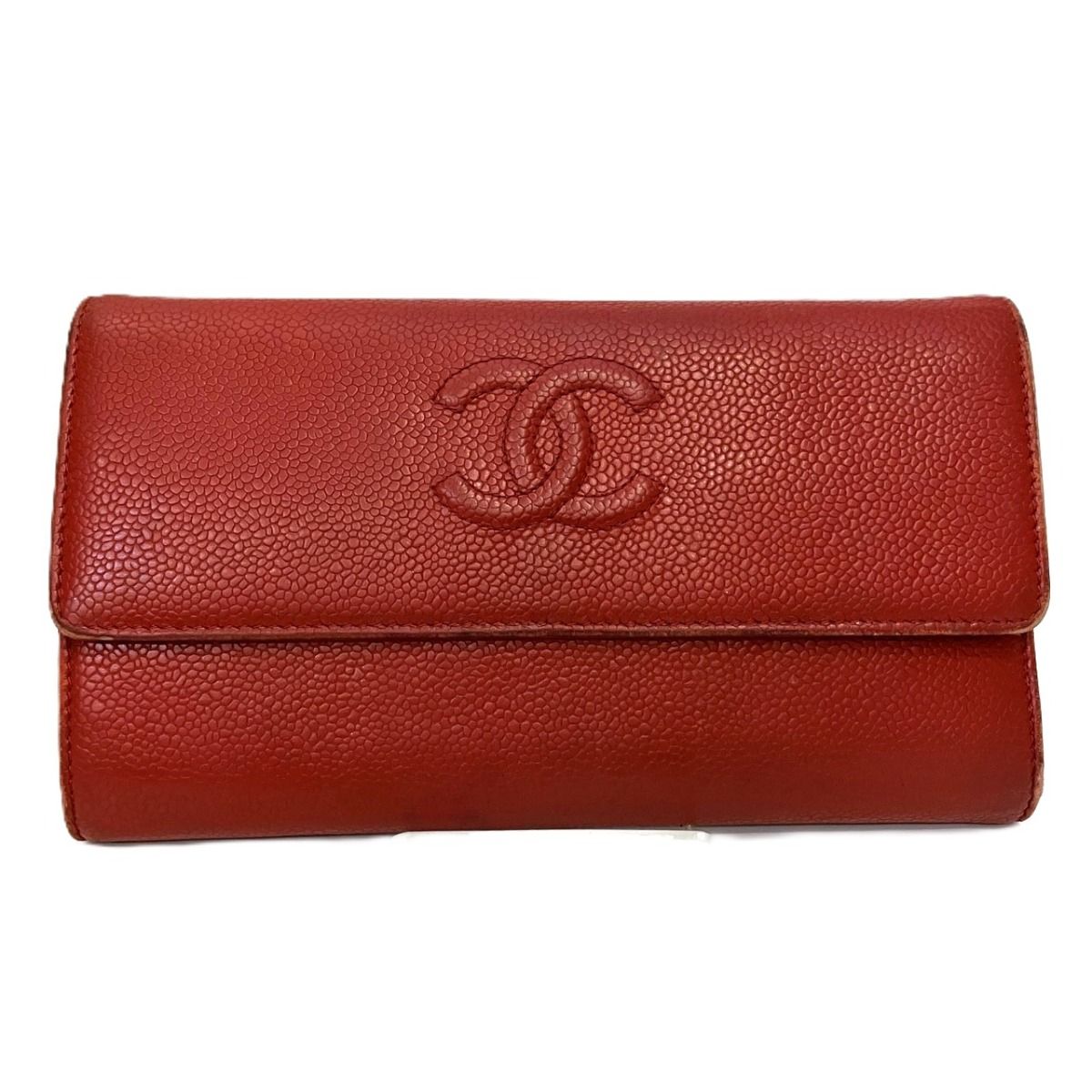 Chanel Coco Trifold Wallet Caviar Leather