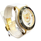 Gucci Dive Mystic Cat Watch SS Rubber Quartz White Gold Dial 136.3 — view 3