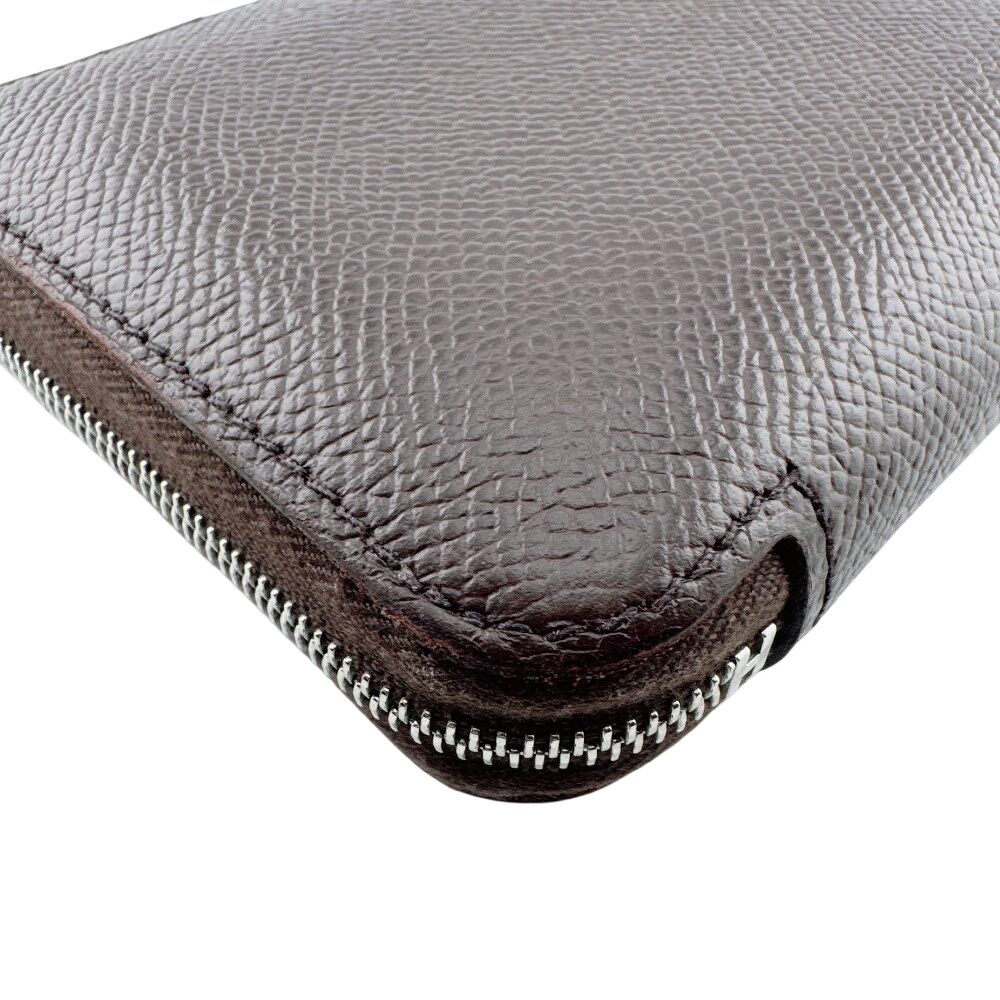 Hermes Compact Wallet Mini Card Coin Case Zip Azap Silk in — view 5
