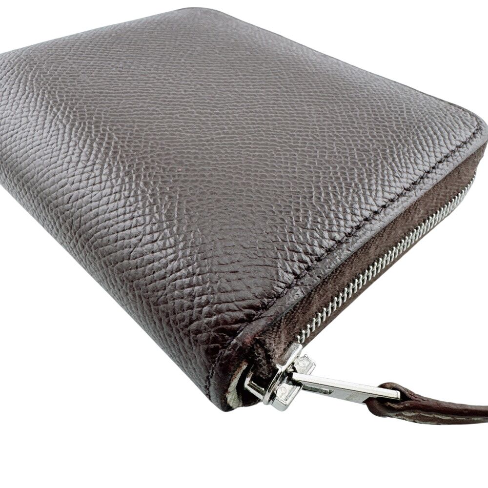 Hermes Compact Wallet Mini Card Coin Case Zip Azap Silk in — view 4