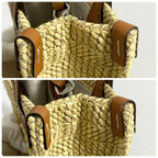 Gucci Basket Shoulder Bag Raffia Logo — view 7