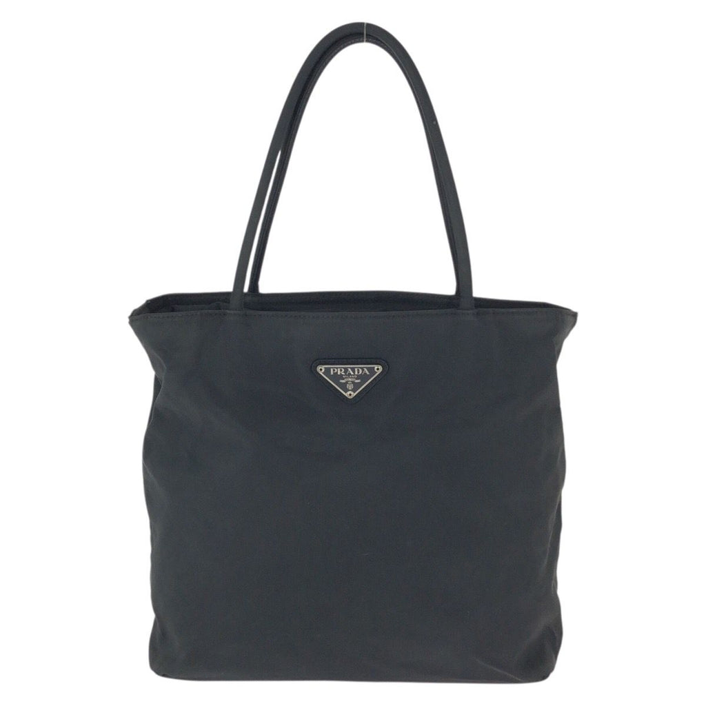 Prada Tessuto Black Silver Nylon Tote