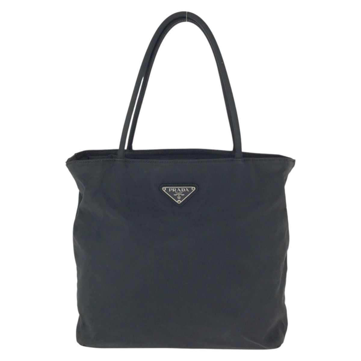 Prada Tessuto Black Silver Nylon Tote