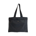 Prada Tessuto Black Nylon Leather Tote Shoulder