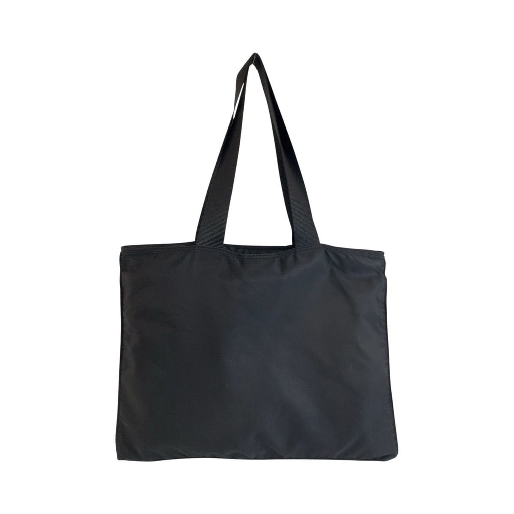 Prada Tessuto Black Nylon Leather Tote Shoulder — view 2