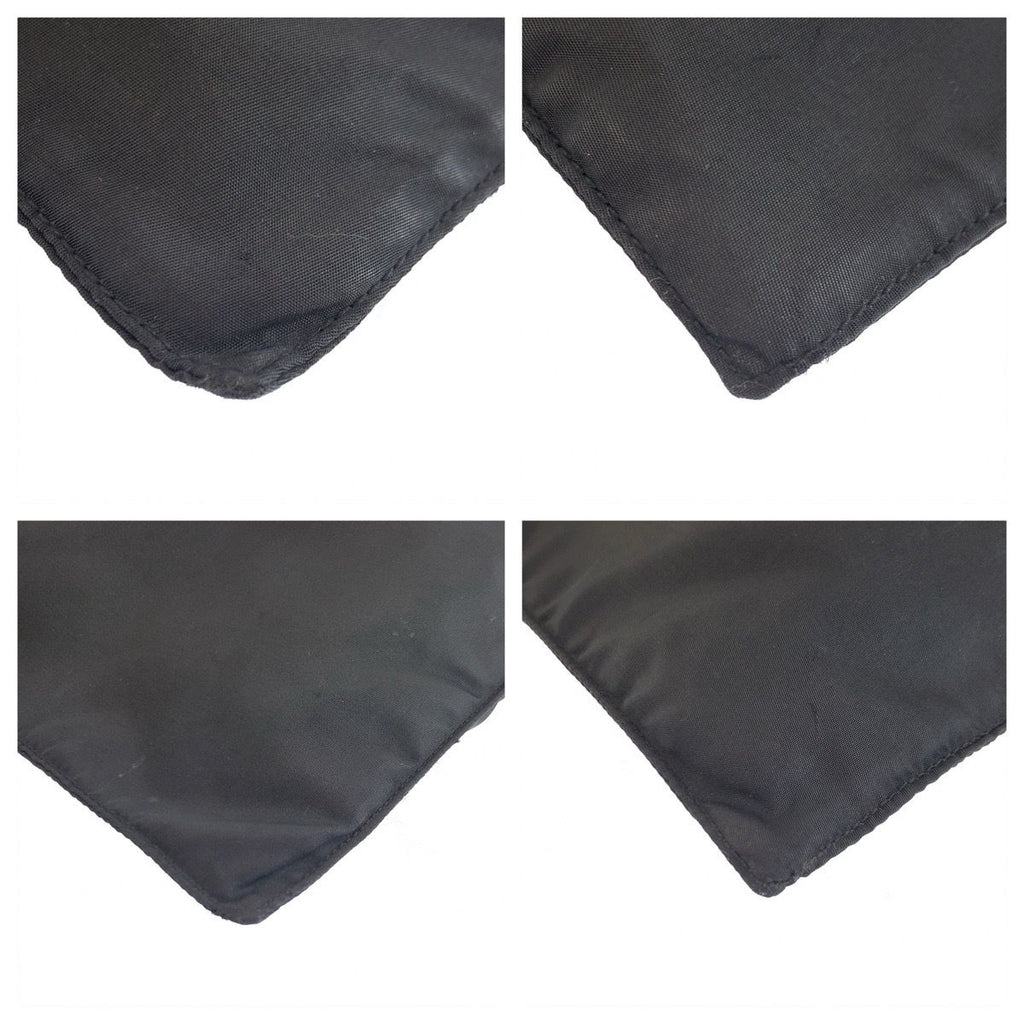 Prada Tessuto Black Nylon Leather Tote Shoulder — view 3