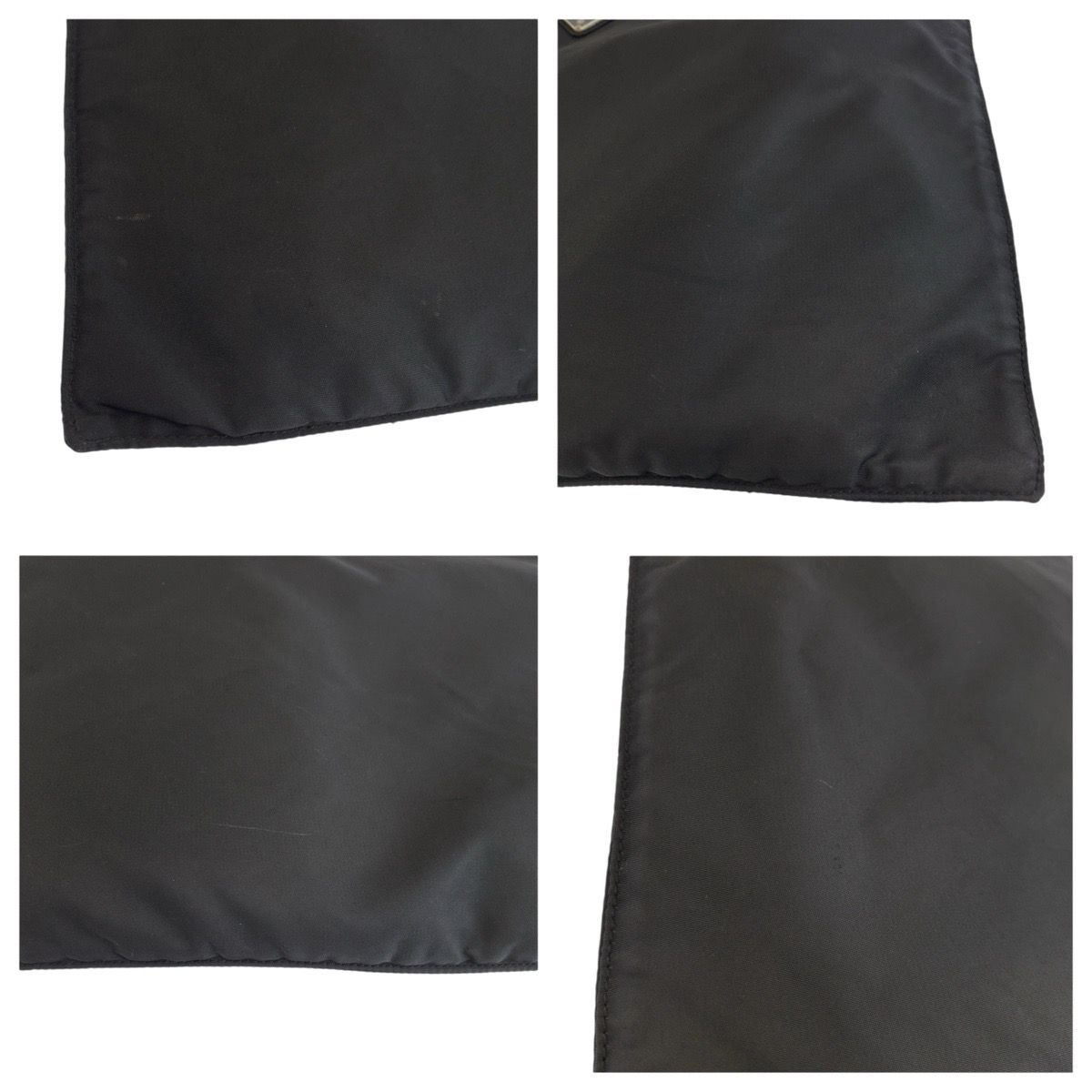 Prada Tessuto Black Nylon Leather Tote Shoulder — view 5