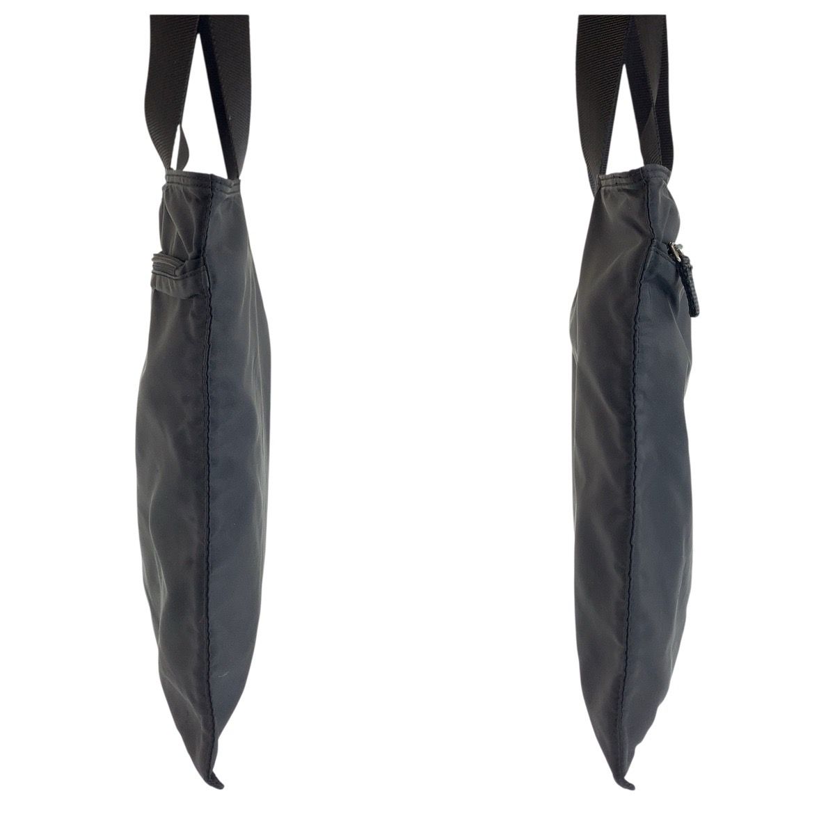 Prada Tessuto Black Nylon Leather Tote Shoulder — view 8