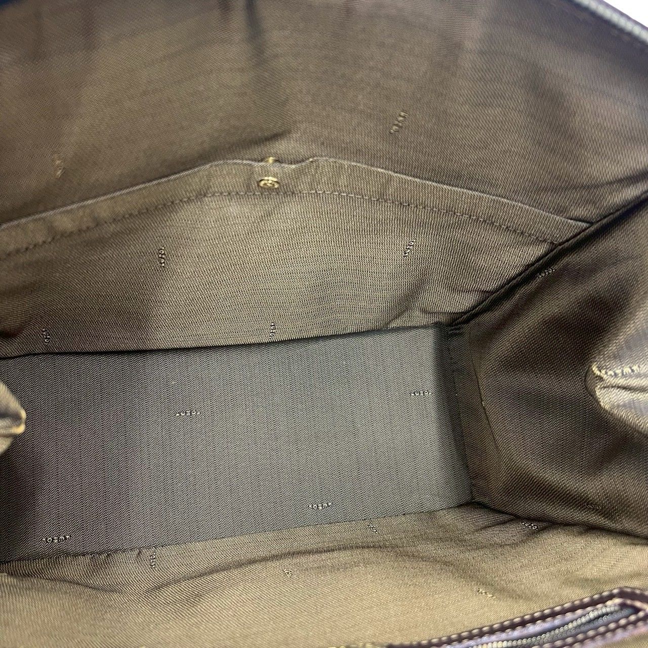 Fendi Vintage Zucca FF Logo Pattern Canvas Leather Shoulder Bag Brown — view 9