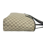 Gucci GG Logo Pattern Leather Tote Shoulder Bag Business Brown — view 6
