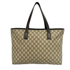 Gucci GG Logo Pattern Leather Tote Shoulder Bag Business Brown — view 3