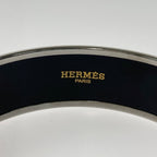 Hermes Enamel GM Large Bangle Orange Bracelet Cloisonne Carriage Box Cloth — view 2