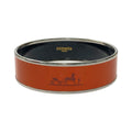 Hermes Enamel GM Large Bangle Orange Bracelet Cloisonne Carriage Box Cloth
