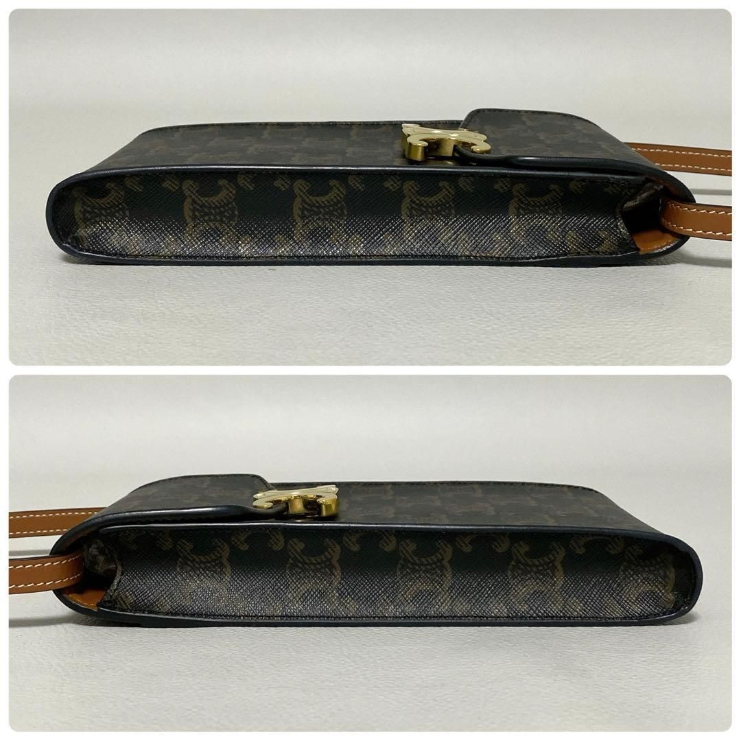 Celine Triomphe Canvas Mobile Pouch Brown — view 5