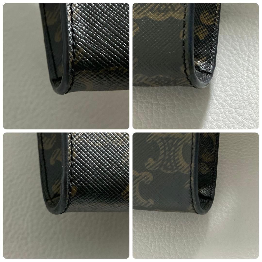 Celine Triomphe Canvas Mobile Pouch Brown — view 7