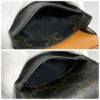 Celine Triomphe Canvas Mobile Pouch Brown — view 4