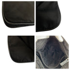 Prada Tessuto Black Nylon Leather Shoulder — view 6