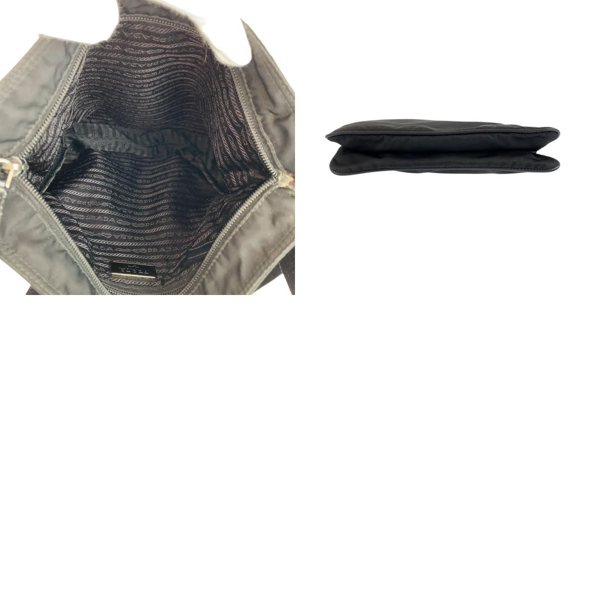 Prada Tessuto Black Nylon Leather Shoulder — view 9