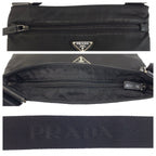 Prada Tessuto Black Nylon Leather Shoulder — view 5