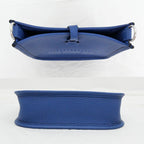 Hermes Evelyne TPM Shoulder Bag Blue Thailand Silver Taurillon Clemence — view 4