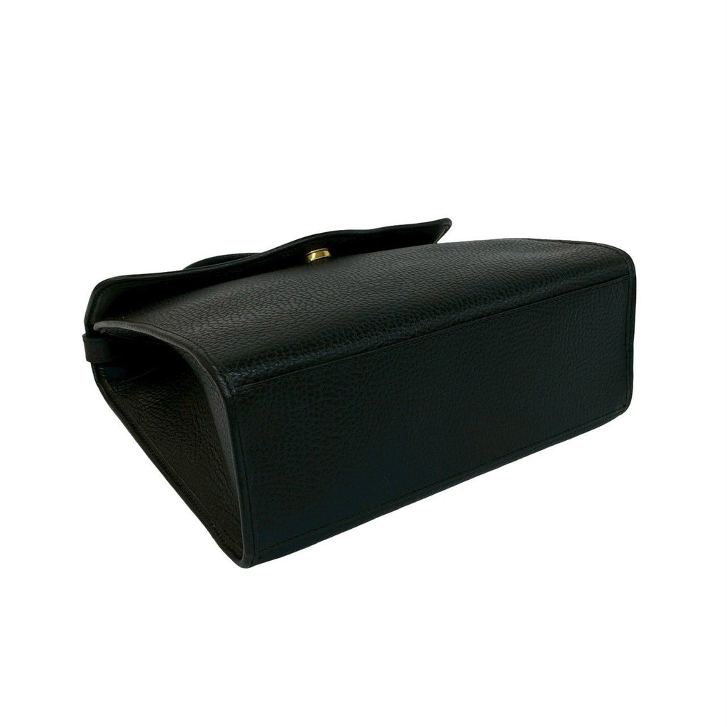 Dior Vintage CD Logo Leather 2-Way Shoulder Bag Black — view 7
