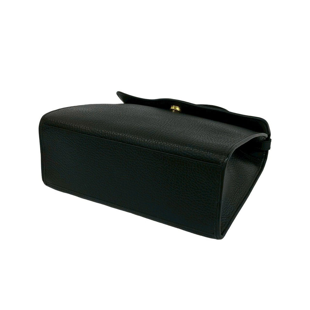 Dior Vintage CD Logo Leather 2-Way Shoulder Bag Black — view 8