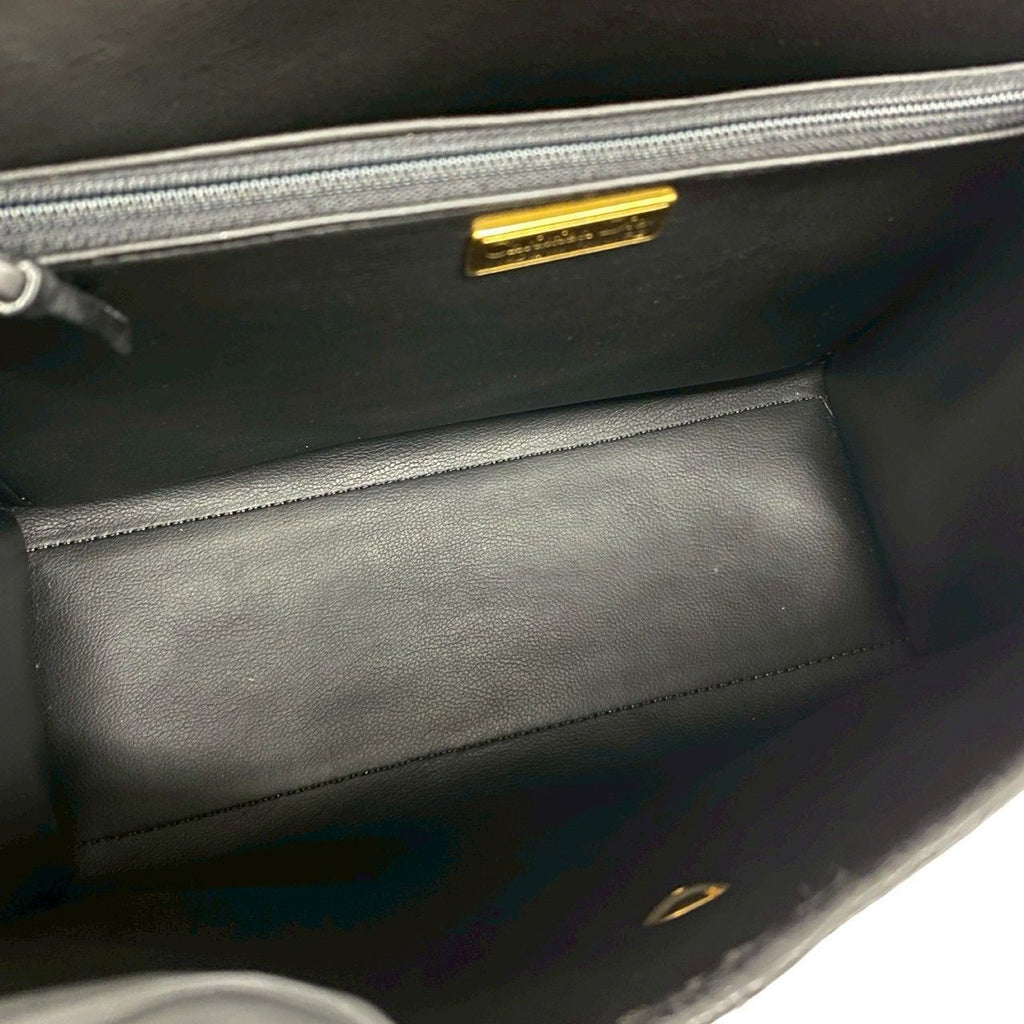 Dior Vintage CD Logo Leather 2-Way Shoulder Bag Black — view 9