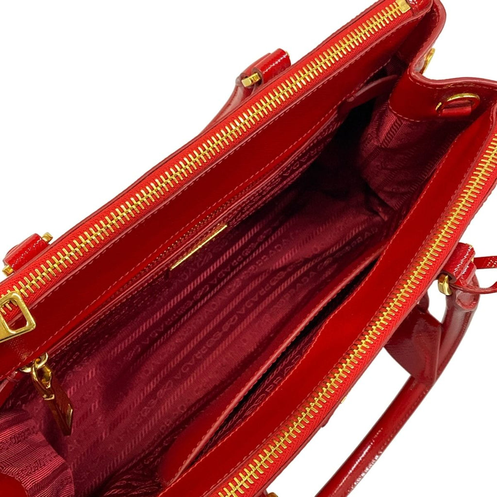 Prada Handbag Galleria Small Bag Red Leather — view 7