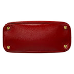 Prada Handbag Galleria Small Bag Red Leather — view 5