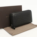 Bottega Veneta Zip Around Wallet Intrecciato Leather