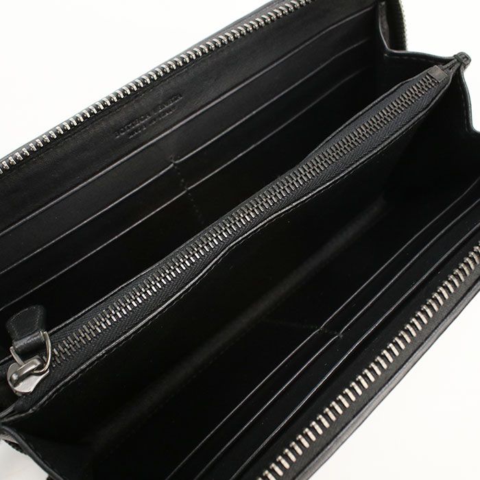 Bottega Veneta Zip Around Wallet Intrecciato Leather — view 6